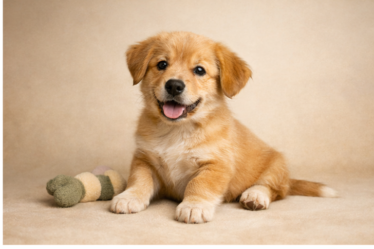Cachorro en visita de vacunas anuales a domicilio